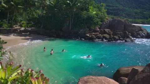 Time lapse of a desert beach close to Paraty in Rio de Janeiro State, Brazil Stock Footage 155605549