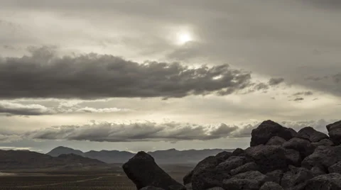 Time Lapse Desert Landscape Clouds HD 1920x1080 Stock Footage 36050819