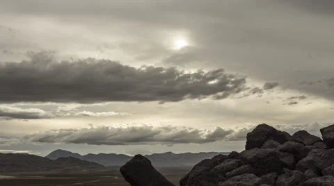 Time Lapse Desert Landscape Clouds 4k Ultra HD 3840x2160 Stock Footage 36052102