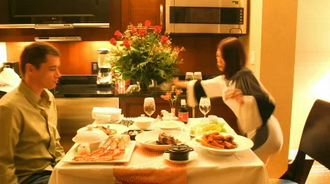 Time Lapse - Dinner Stock Footage 400834