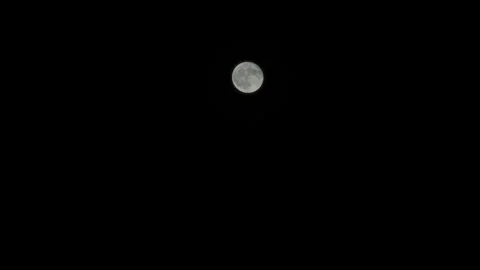 Time lapse, the disk of the full moon moving across a dark, cloudless sky Stock Footage 315403160