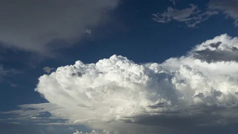 Time lapse of a dissipating  monsoon thunderstorm in the desert Stock Footage 198105974