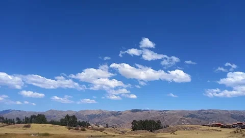 Time lapse of distant trees and mountains Stock Footage 293094784