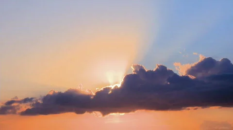 Time lapse of divine light sunset Видео 291458