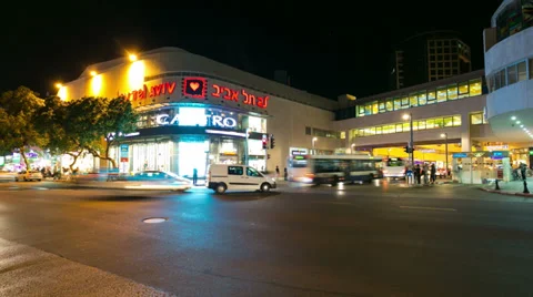 Time Lapse Of Dizengoff Street in central Tel Aviv Vidéo 38335531