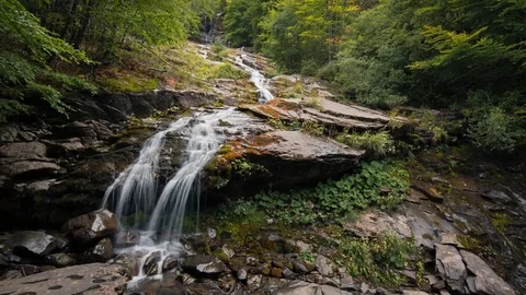 Time lapse Doccione waterfall Stock Footage 83455521