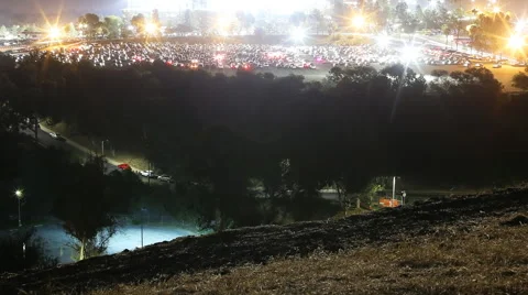 Time Lapse of Dodger Stadium Parking Lot... | Stock Video | Pond5