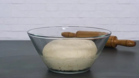Time lapse. The dough rise. Stock Footage 132274745