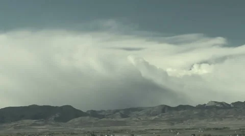 Time Lapse of Downslope Windstorm Clouds in Rockies Stock Footage 54736399