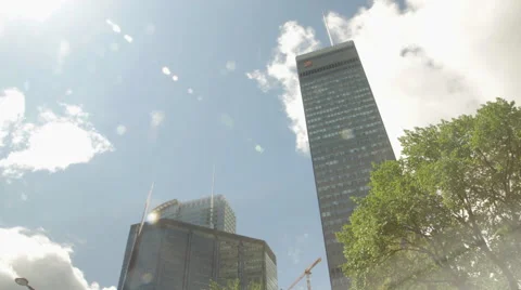 TIme Lapse downtown buildings WS zoom out. Stock Footage 50856284