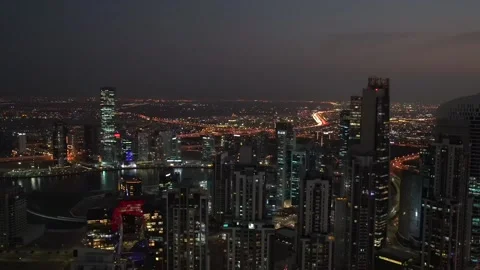 Time lapse of Downtown Dubai at sunset Video stock 239086030