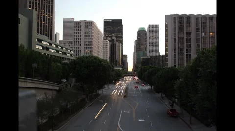 TIME LAPSE DOWNTOWN AT DUSK Stock-Footage 925357