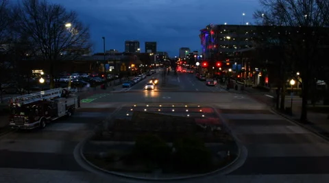 Time-lapse Downtown Stock Footage 61927996