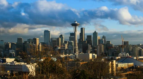 Time Lapse downtown Seattle Stock Footage 36666965