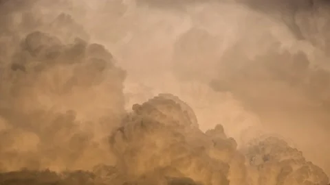 Time Lapse dramatic and colorful cumulus or cumulonimbus clouds Stock Footage 218616288