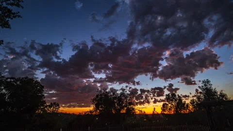 Time Lapse of Dramatic Backyard California Sunset Stock Footage 279061494