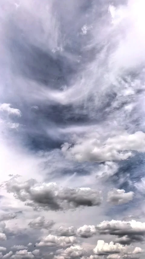 Time Lapse Of Dramatic Cloud Formation In Blue Sky Stock Footage 339172243