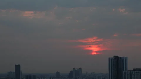 Time-lapse of a Dramatic cloudscape Stock Footage 294984251