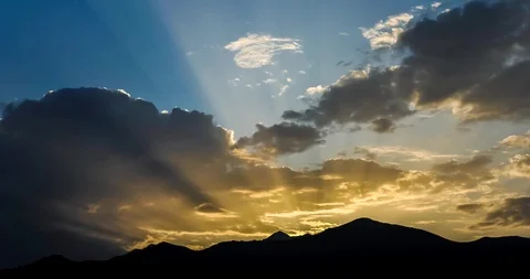Time lapse of dramatic dark clouds over mountains in 4k Stock Footage 90408741