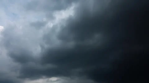 Time lapse of Dramatic dark clouds and night sky gathering in the sky. Stock Footage 309258747