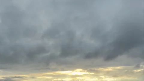 Time Lapse of Dramatic Dark Gray Storm Clouds 動画素材 348006386