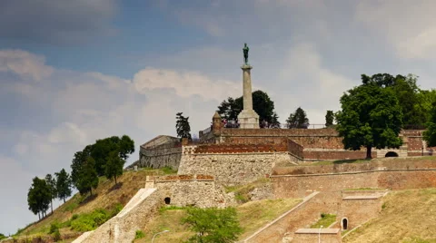 Time lapse of dramatic fast moving clouds over Belgrade Stock Footage 55224892