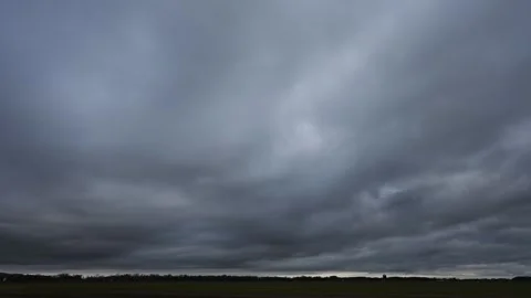 Time lapse of dramatic gray storm clouds  Stock Footage 261300821