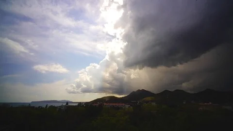 Time lapse of dramatic rain clouds developing Stock Footage