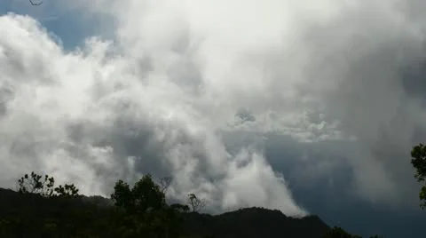 Time Lapse  Dramatic Scenery over Kalalau Valley Stock Footage 12050451