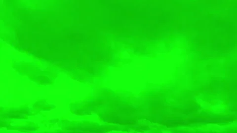 Time-lapse of dramatic sky and bad weather with dark clouds on green screen Stock Footage 310498322