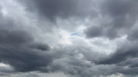 Time-lapse of dramatic sky and bad weather with dark clouds Video stock 310688050