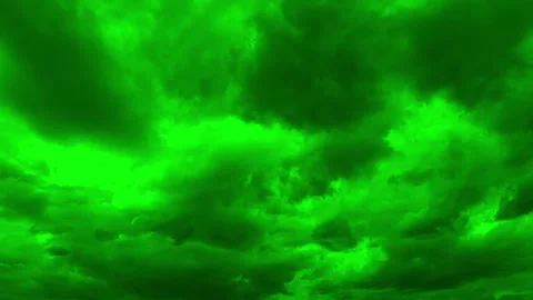 Time-lapse of dramatic sky and bad weather with dark clouds with chroma key Video stock 310688141