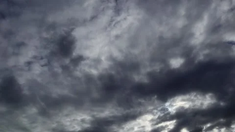 Time lapse dramatic sky with flying dark clouds Stock Footage 134694098