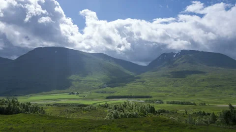 Time lapse of dramatic sky over scottish hills, scotland Stock Footage 39712031