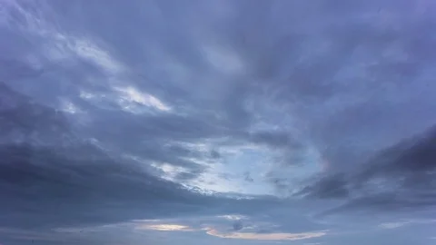 Time Lapse of Dramatic sky with stormy clouds before rain and thunderstorm Stock Footage 76505917