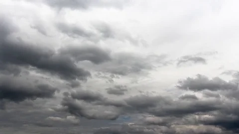 Time Lapse of Dramatic sky with stormy clouds before rain and thunderstorm Stock Footage 76507252