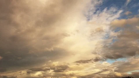 Time lapse of dramatic sky with stormy clouds before sunset Stock Footage 80356552