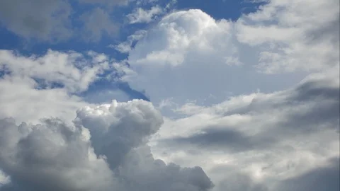 Time Lapse of Dramatic sky with stormy clouds before rain and thunderstorm Stock Footage 109050236