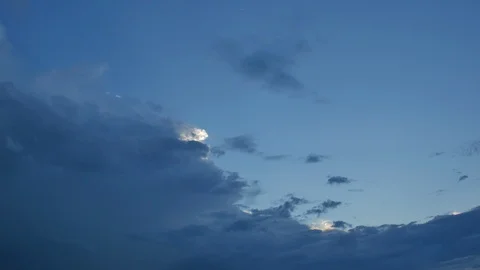 Time Lapse of Dramatic sky with stormy clouds before rain and thunderstorm Stock Footage 109554202