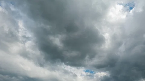 Time Lapse of Dramatic sky with stormy clouds before rain and thunderstorm Stock Footage 119759762