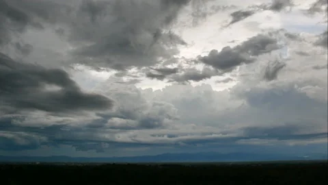 Time Lapse of Dramatic sky with stormy clouds Stock Footage