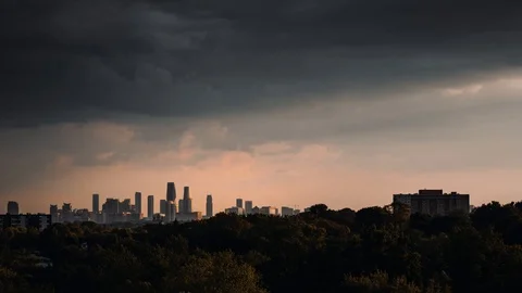 Time lapse with dramatic storm clouds over Mississauga Stock-Footage 111957560
