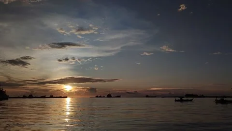 Time lapse from the dramatic sunset process Stock Footage 204110863