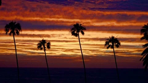 Time Lapse Dramatic Sunset, Southern California Stock Footage 142623116