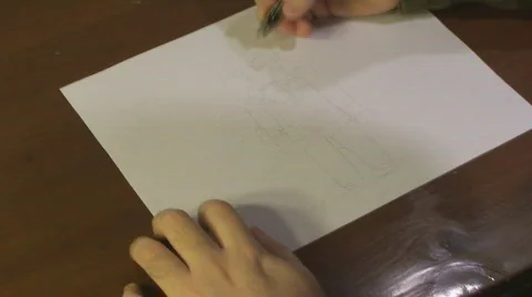 Time Lapse Drawing of a Nutcracker Stock Footage 581169