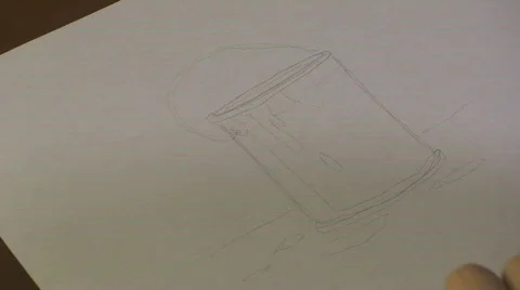 Time Lapse Drawing of a Paint Can Stock Footage 581277