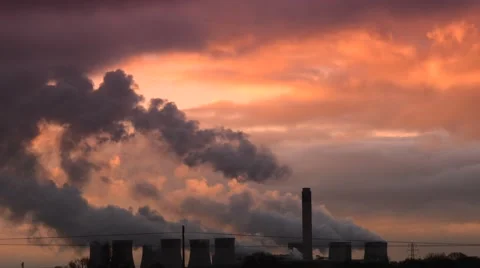 Time lapse drax coal powered station at sunrise united kingdom Stock Footage 58958706