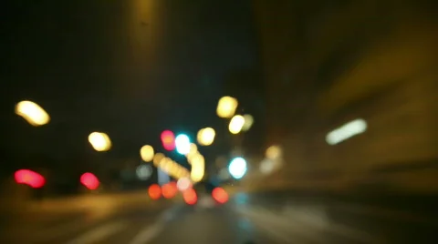 Time lapse Drive Car Berlin 8 blured Stock Footage 644665