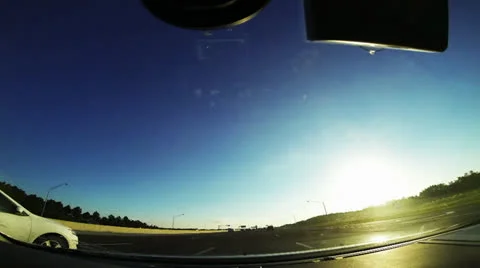 Time lapse drive over bridge into Tampa Stock Footage 25878207