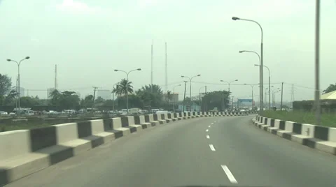 Time lapse, driver POV, lagos roads Stock Footage 38480351